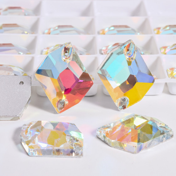 Factory Hot Sale Cosmic Shape Normal Color Glow Gems Glass Sew on Rhinestones for Fashion Accessories